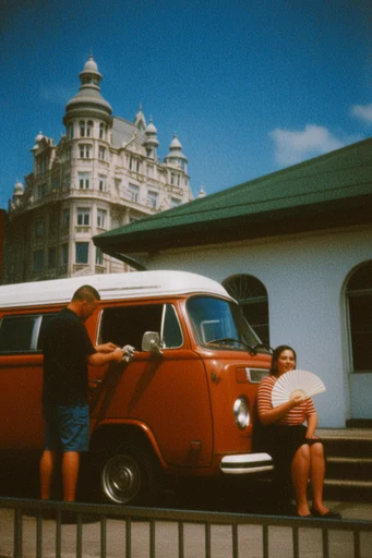 Nostalgic Analog Chromatics style reference image — heavy film grain