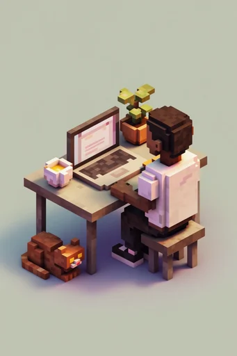 Charming Isometric Voxelworlds moodboard — generate AI images in this style