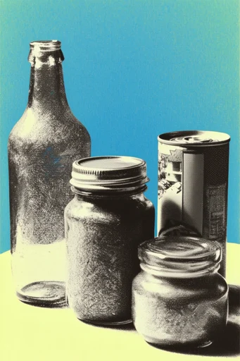 Retro-Graphic Print Synthesis style reference image — risograph print style