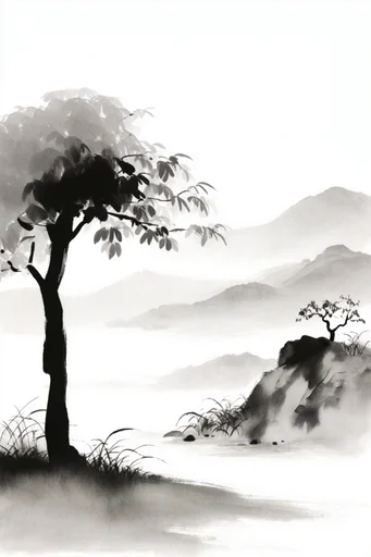 Minimalist Sumi-e Essence style reference image — minimalist composition