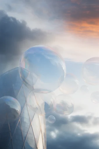 Prismatic Ethereal Glass style reference image — translucent glass