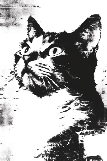Raw Monochromatic Noir style reference image — analog photocopy aesthetic