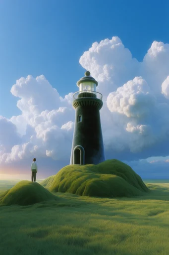 Velvet Pastoral Surrealism style reference image — hyper-clean 3D render