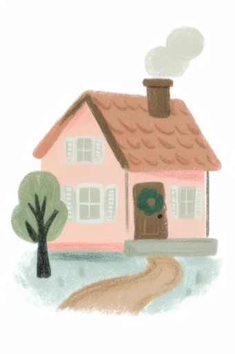 Whimsical Crayon Narrative style reference image — hand-drawn strokes