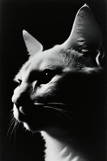Ethereal Noir Stipple style reference image — pitch black void