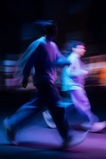 Kinetic Luminous Nocturne style reference image — kinetic energy