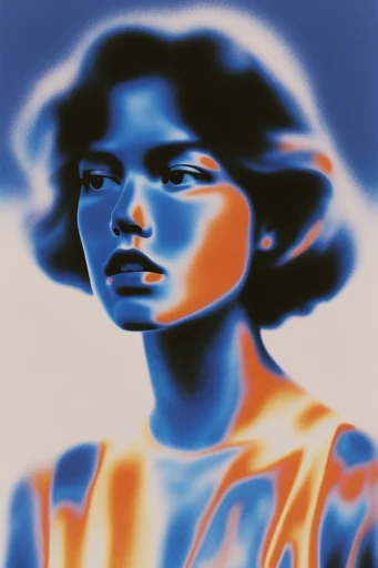 Thermal Liquid Chrome style reference image — iridescent gradient