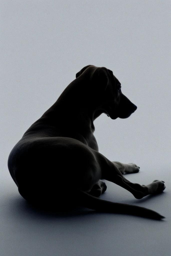 Monochromatic Sculptural Silhouette style AI image example 3