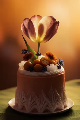 Luminous Amber Botanical style reference image — golden hour glow