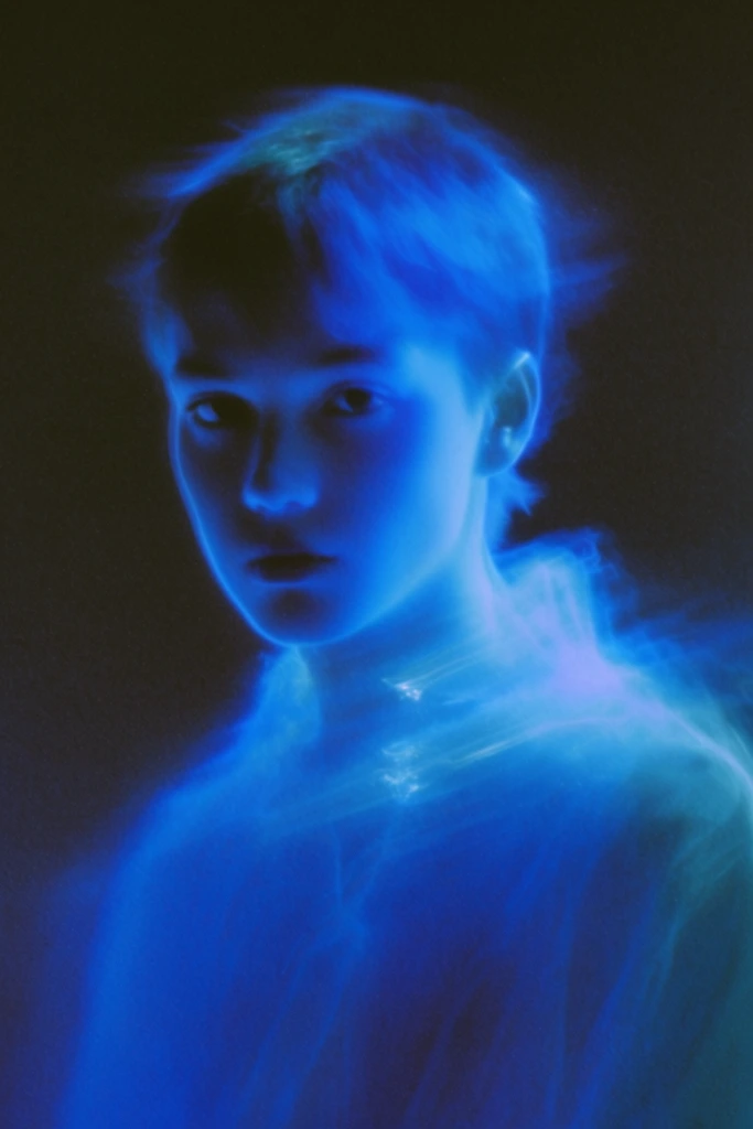 Ethereal Spectral Cyanotype style AI image example 1