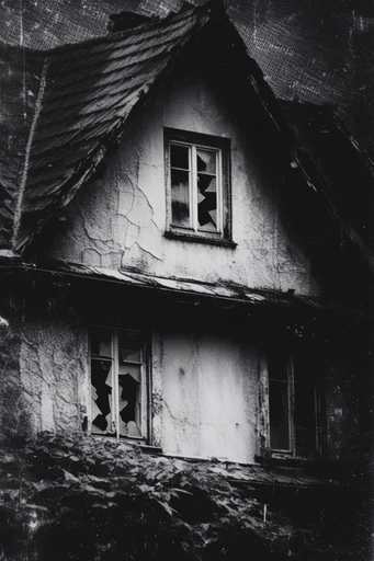 Stark Monochromatic Gothic style AI image example 4