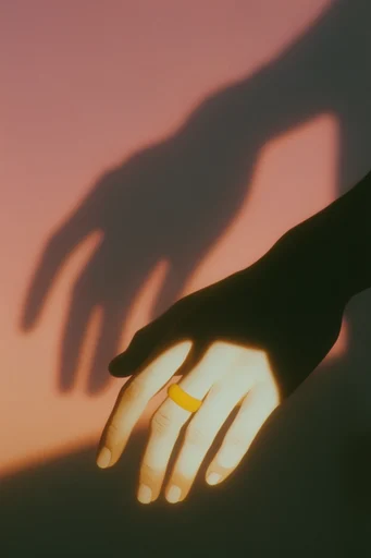 Cinematic Twilight Melancholia style reference image — warm amber streetlamp glow