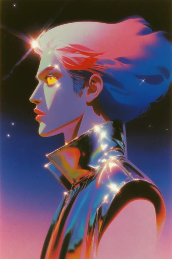 Neon Cosmic Retro-Futurism moodboard — generate AI images in this style