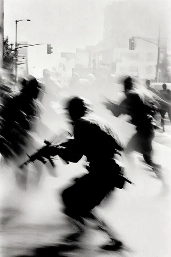 Ethereal Monochrome Motion style reference image — monochrome motion blur
