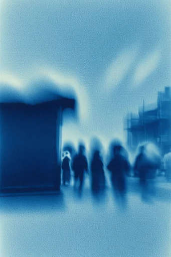 Ethereal Cyanotype Haze style reference image — cyanotype print
