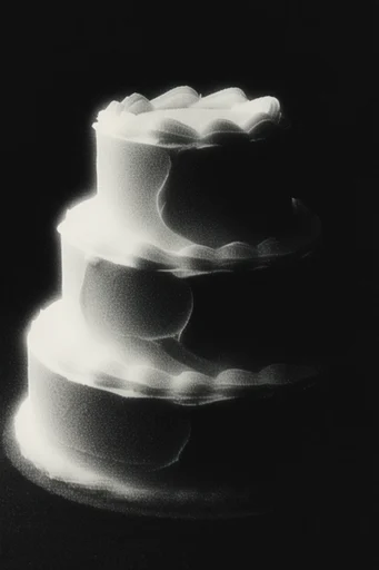 Stippled Chiaroscuro Noir style reference image — biomorphic silhouettes