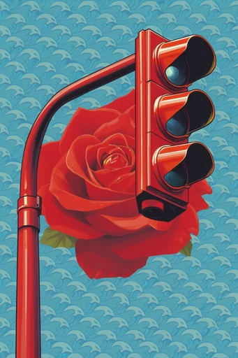 Graphic Surreal Pop style reference image — saturated pop art palette