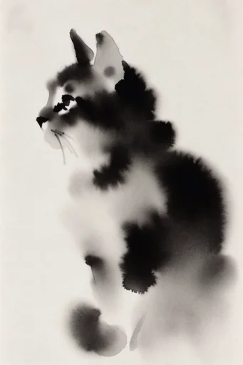 Ethereal Monochrome Minimalism style reference image — vaporous shadows