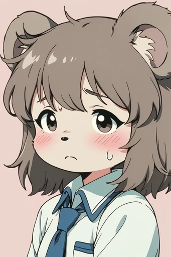 Minimalist Pastel Anime style reference image — flat color blocks