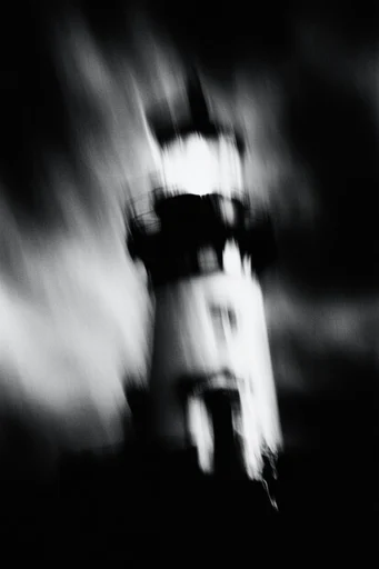 Ethereal Noir Motion style reference image — heavy tactile film grain
