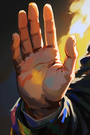 Painterly Heroic Chiaroscuro style reference image — visible impasto brushstrokes