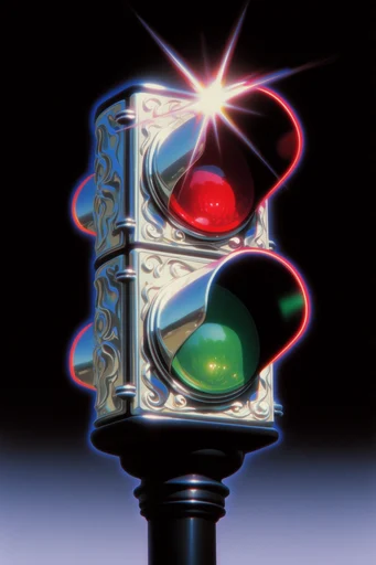 Chrome Noir Futurism style reference image — 1980s airbrush art