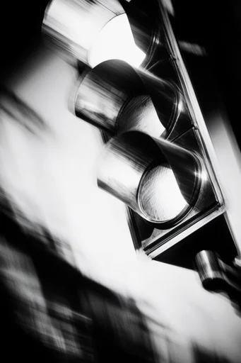 Kinetic Noir Abstraction style reference image — intentional camera movement
