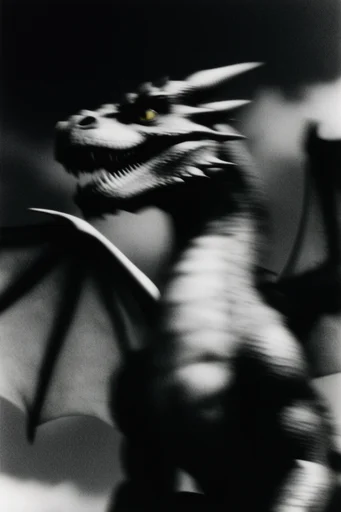 Spectral Kinetic Noir style reference image — heavy film grain