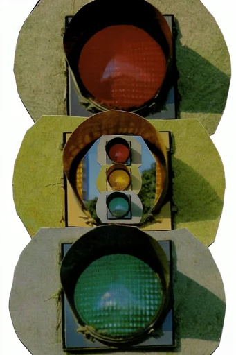 Fragmented Analog Deconstruction style reference image — fragmented mosaic composition