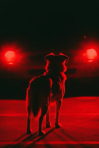 Crimson Noir Cinema style reference image — dreamlike haze