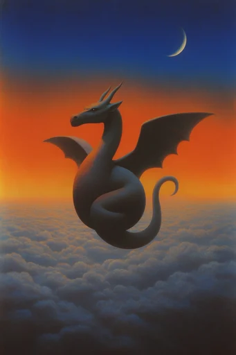 Retro Surrealist Twilight style reference image — twilight color gradient