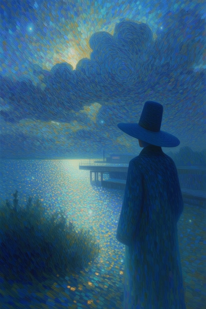 Luminous Celestial Impasto style AI image example 1