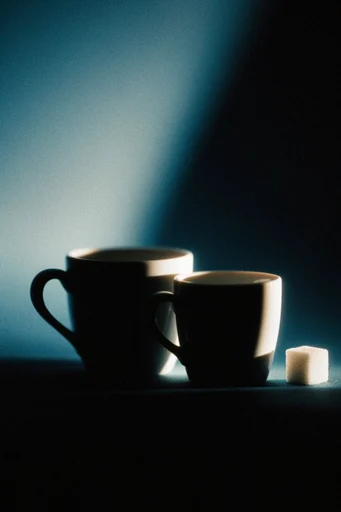Cinematic Noir Analog style reference image — high-contrast silhouette