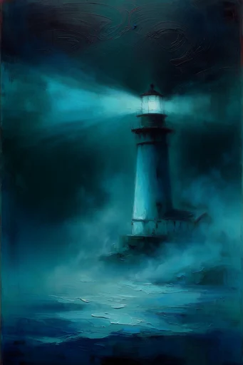 Nocturnal Impasto Abyss style reference image — expressive visible brushstrokes