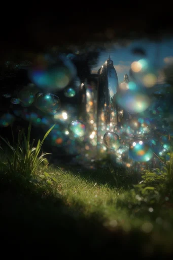 Luminous Prismatic Solarpunk style reference image — ethereal atmosphere