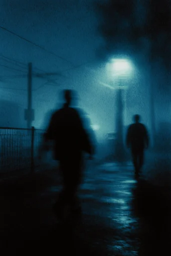 Cinematic Nocturnal Minimalism style reference image — cinematic indigo noir
