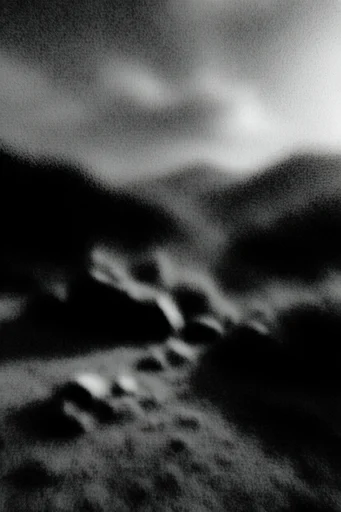 Spectral Analog Noir style reference image — heavy film grain