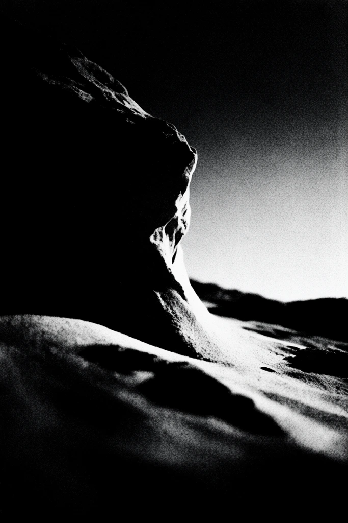 Gritty Chiaroscuro Noir style AI image example 2