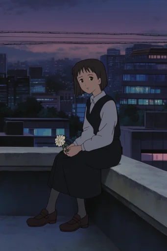 Nostalgic Twilight Anime style reference image — lo-fi melancholic mood