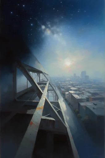 Cosmic Surrealist Oil style reference image — surrealist oil painting