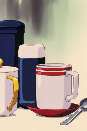 Nostalgic Anime Blueprint style reference image — 90s anime style