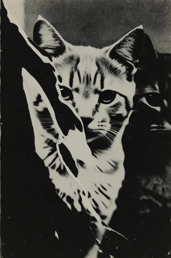 Fragmented Analog Noir style reference image — halftone texture