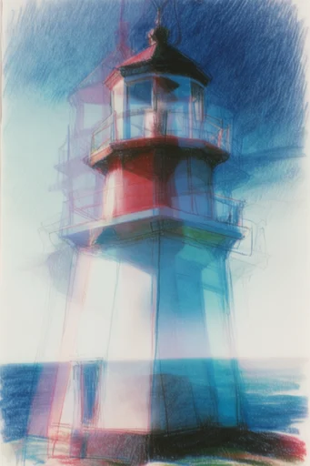 Ethereal Sketch Synthesis style reference image — high-contrast color palette