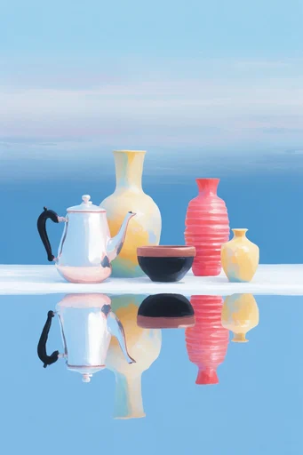 Serene Pastel Minimalism style reference image — soft pastel gradients