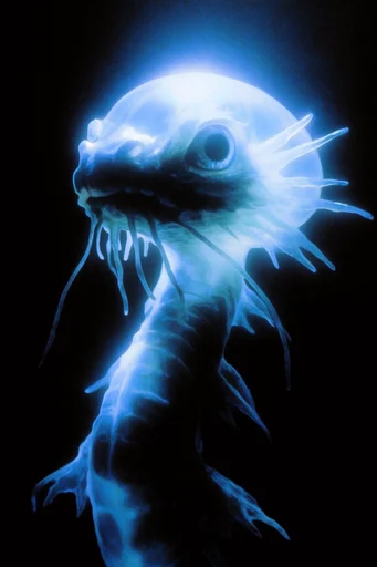 Luminous Cyan Nocturne style reference image — cyanotype texture