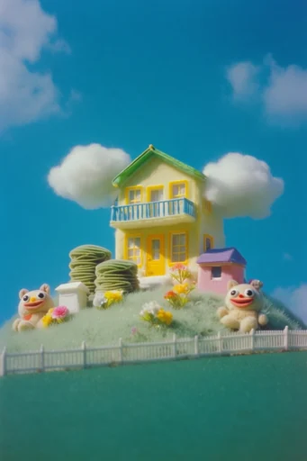 Playful Surrealist Miniature style AI image example 4