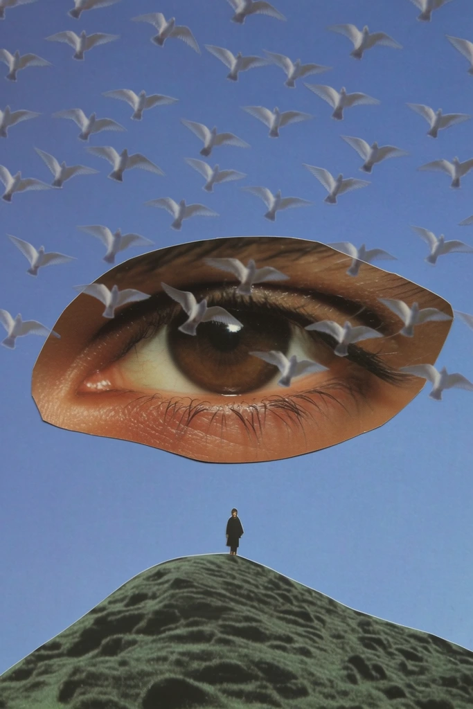 Surrealist Minimalist Fragmentation style AI image example 2
