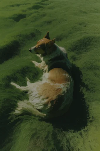 Velvet Verdant Surrealism style reference image — deep earthy shadows