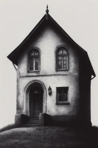 Monochrome Graphic Realism style AI image example 4