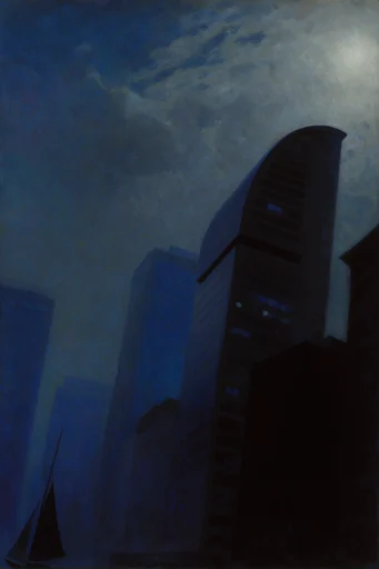 Nocturnal Gothic Tonalism style reference image — nocturnal tonalism